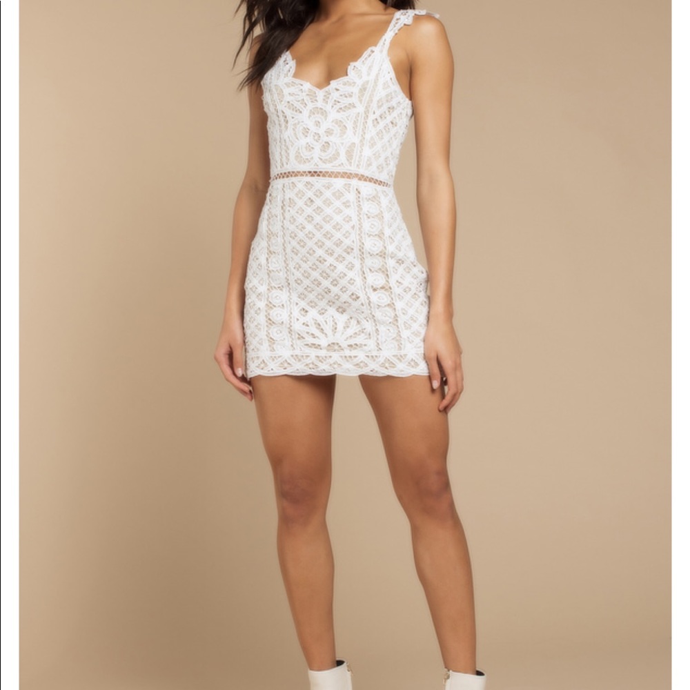 TOBI white lace dress